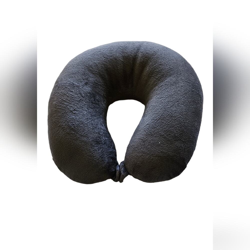 Dark purple/black travel neck pillow. Great support, comfortable, barely used.